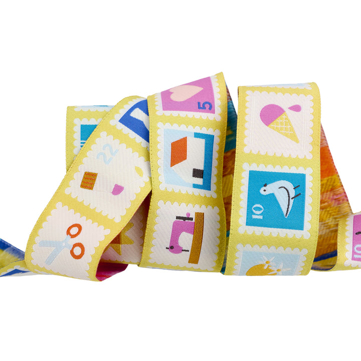 Salutations - Postage - 1-1/2" width - by Rashida Coleman Hale - 15 Yard Spool