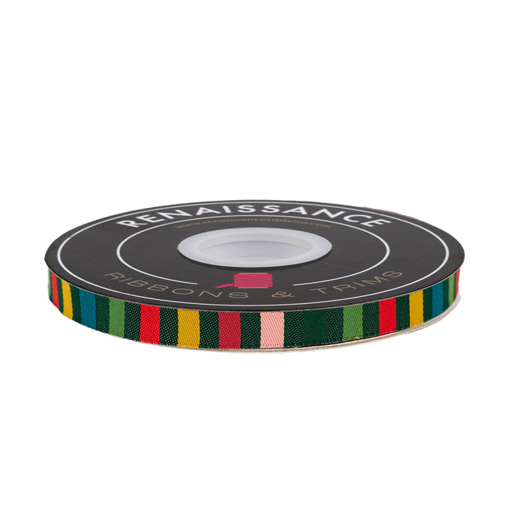 12 Days of Christmas - Holiday Stripe - 3/8" width - by Cori Dantini -15 Yard Spool