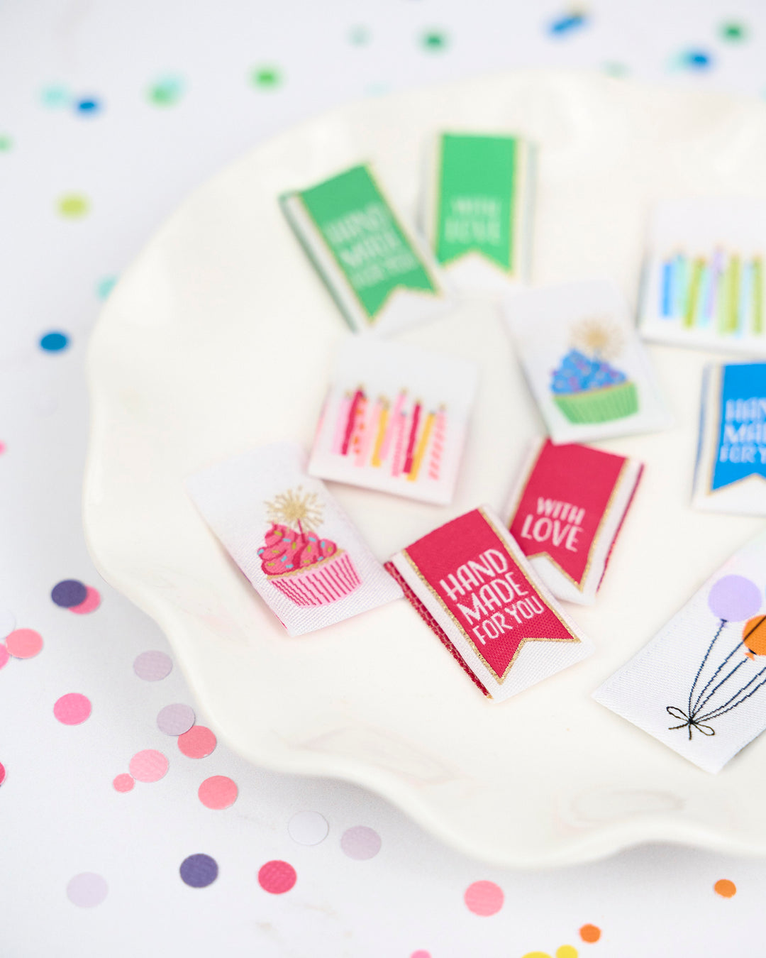 Happy Birthday - Woven Label Pack - 8 PACK