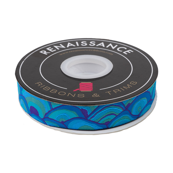 Wobble in Blue - 7/8" width - Kaffe Classics 2024 - 15 Yard Spool