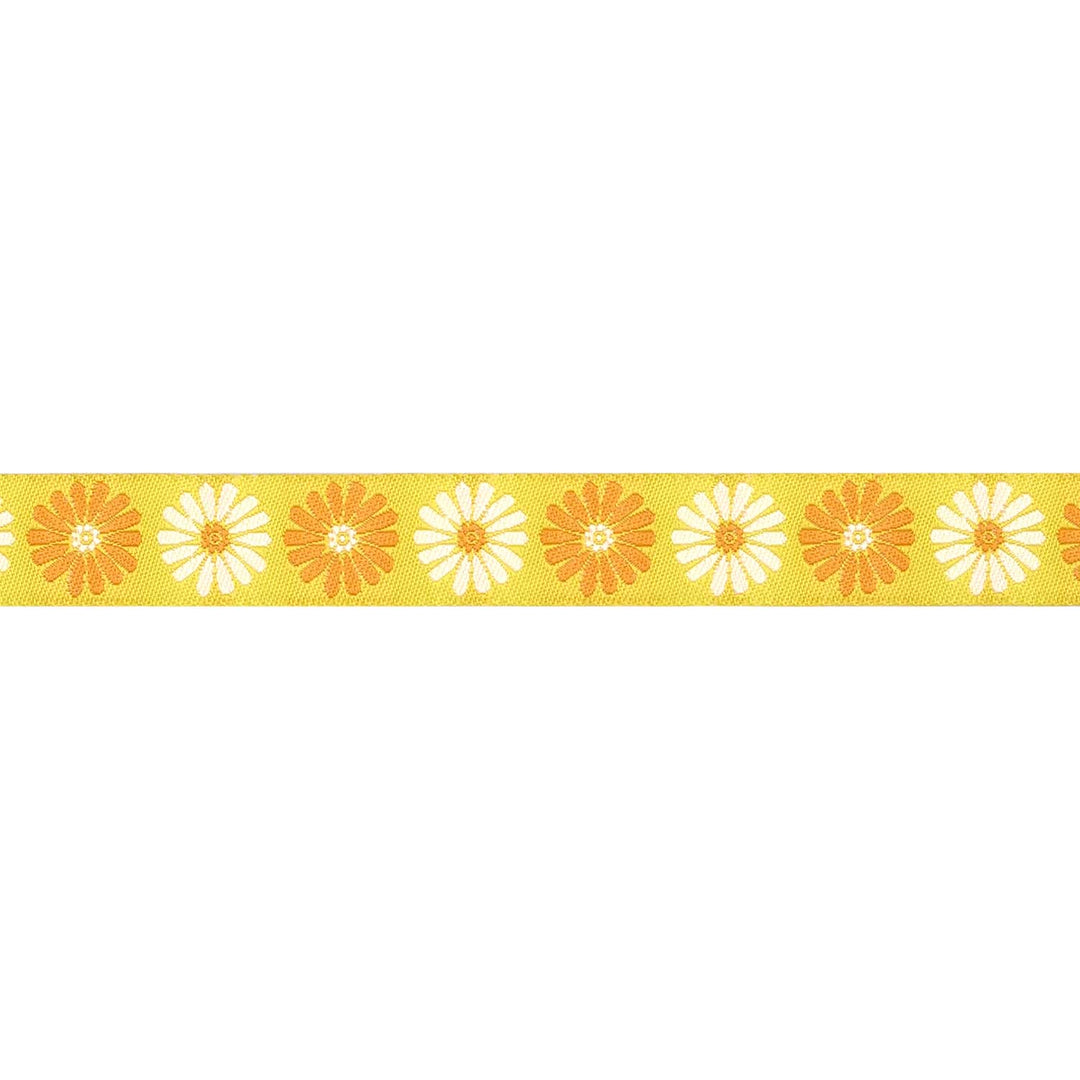Best Day - Vintage Flower in Golden Hour 5/8" - by Melody Miller - 15 Yard Spool