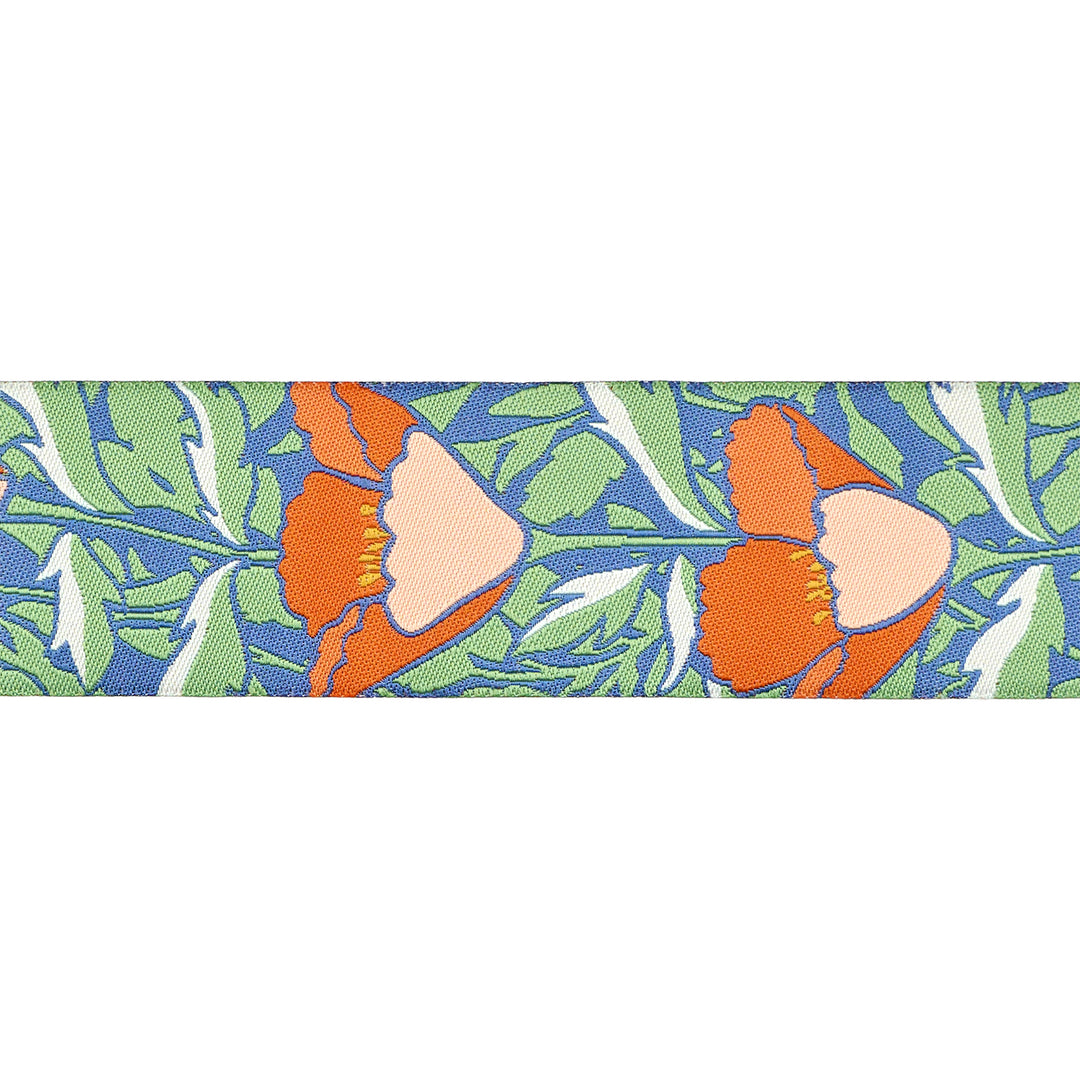 Poppy Night - Shadowed Blooms - 1-1/2" wdith - by Renaissance Ribbons - 15 Yard Spool