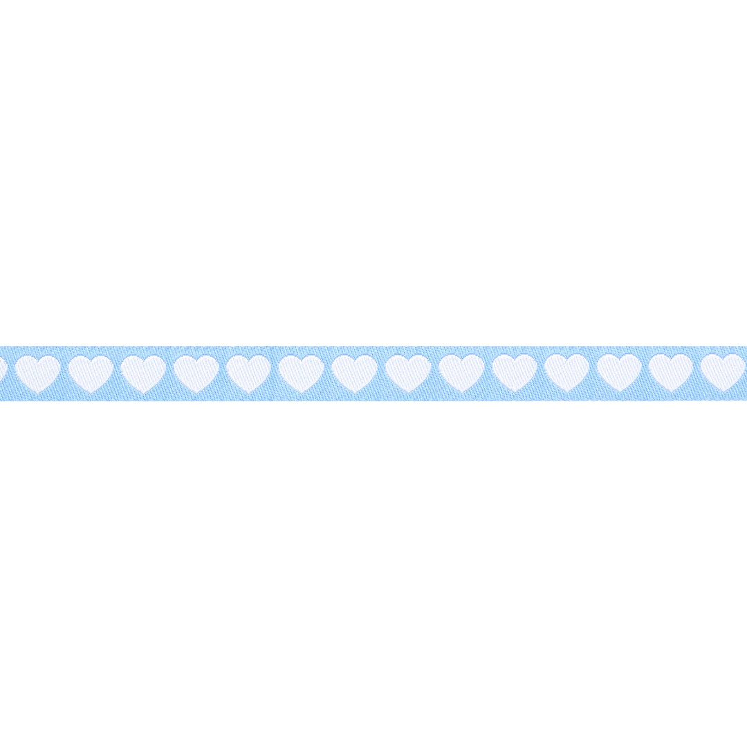 Funny Valentine - Tiny Hearts in Blue and White - 3/8" width - by Lizzy House - 15 Yard Spool