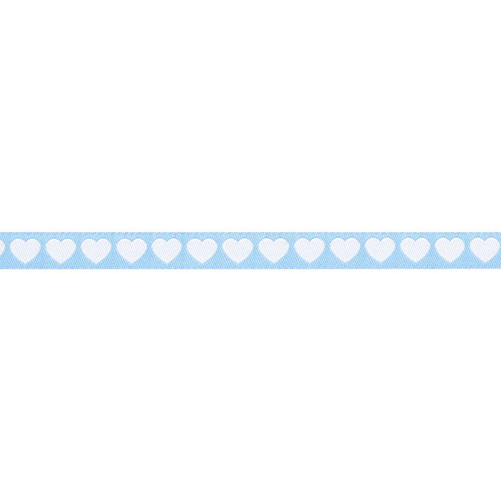 Funny Valentine - Tiny Hearts in Blue and White - 3/8" width - by Lizzy House - 15 Yard Spool