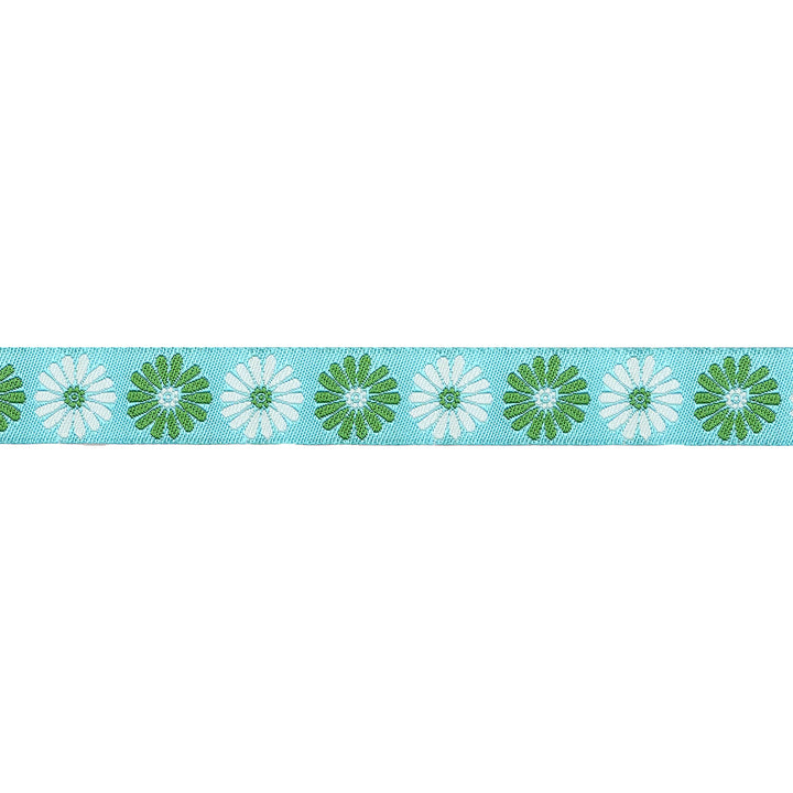 Best Day - Vintage Flower in Turquoise 5/8" - by Melody Miller - 15 Yard Spool