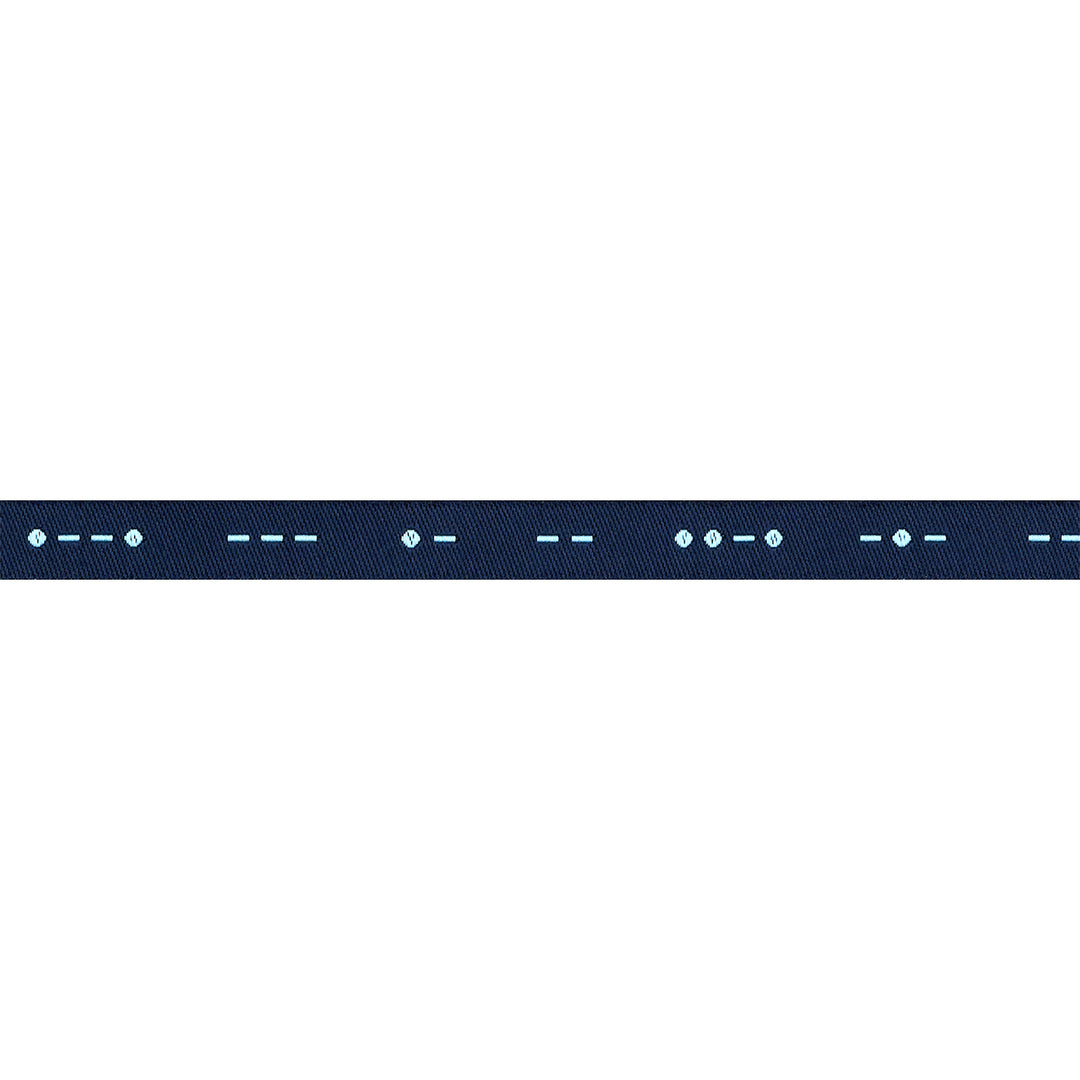 High Flight - Morse Code in Flag Blue - 3/8" width - by Sarah Thomas - 15 Yard Spool