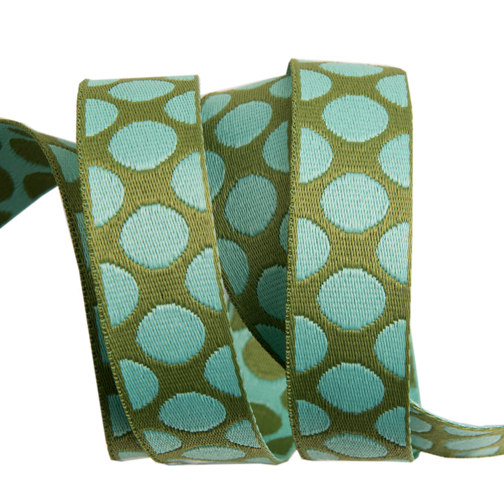 Down to Earth - Dot Webbing in Mint to Be 1" - by Tula Pink - 16 Yard Spool (Preorder)