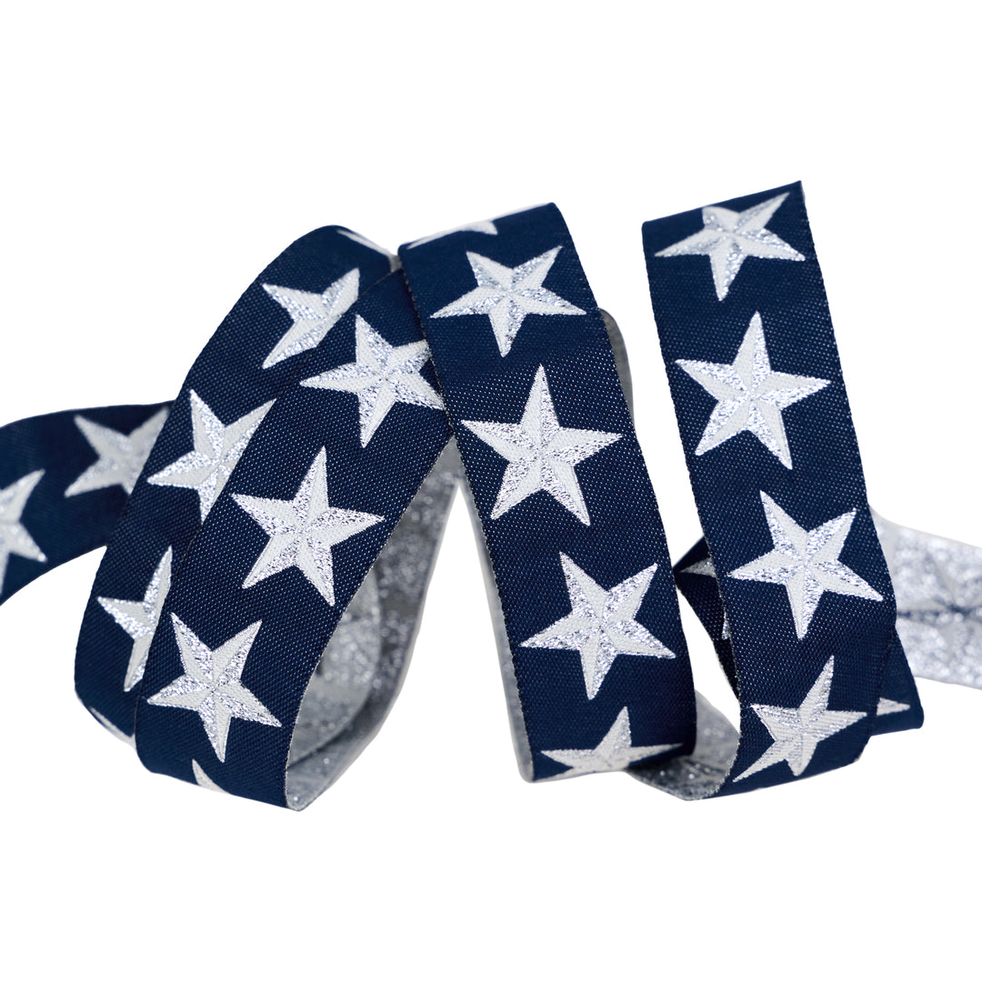 High Flight - Twinkle in Flag Blue - 7/8" width - by Sarah Thomas - 15 Yard Spool