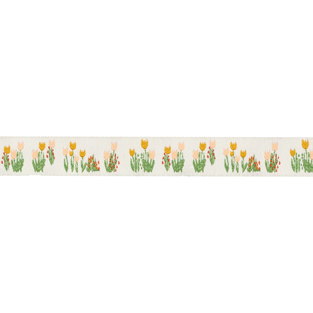 Celestial Garden - Tulip Bulbs - 5/8" width - by Alexandra Bordallo - 15 Yard Spool