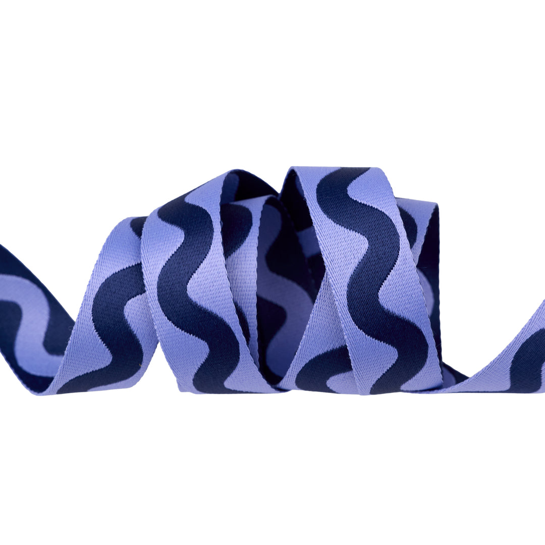 Floral Reef - Lil Squiggle in Marine - 1" width WEBBING - by Tula Pink - 16 Yard Spool