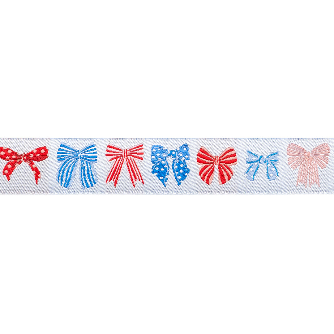 250th Birthday - Festive Bows - 7/8" width - by Renaissance Ribbons - 15 Yard Spool