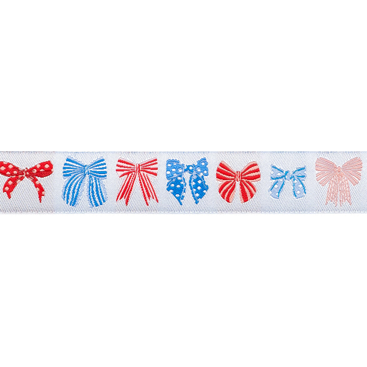 250th Birthday - Festive Bows - 7/8" width - by Renaissance Ribbons - 15 Yard Spool