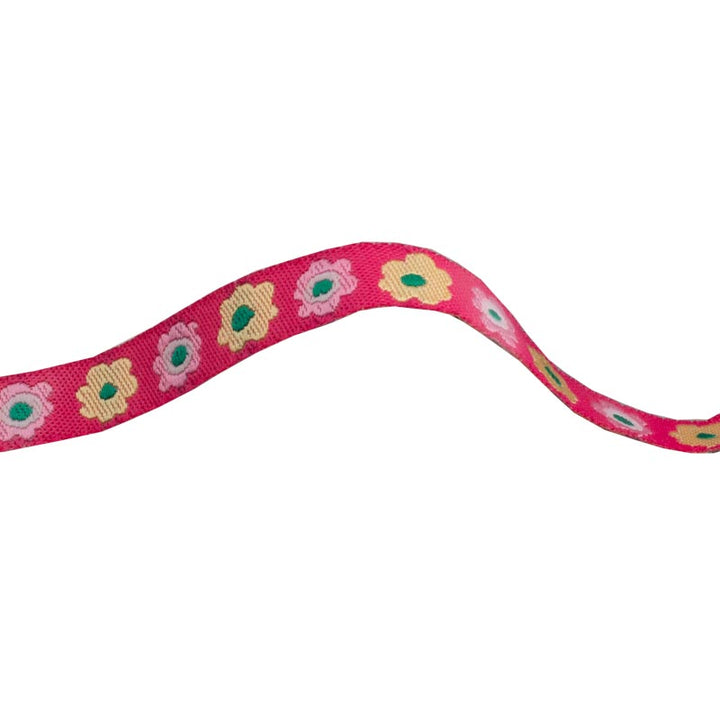 Narrow Pink Flowers row - 3/8" - Kaffe Fassett