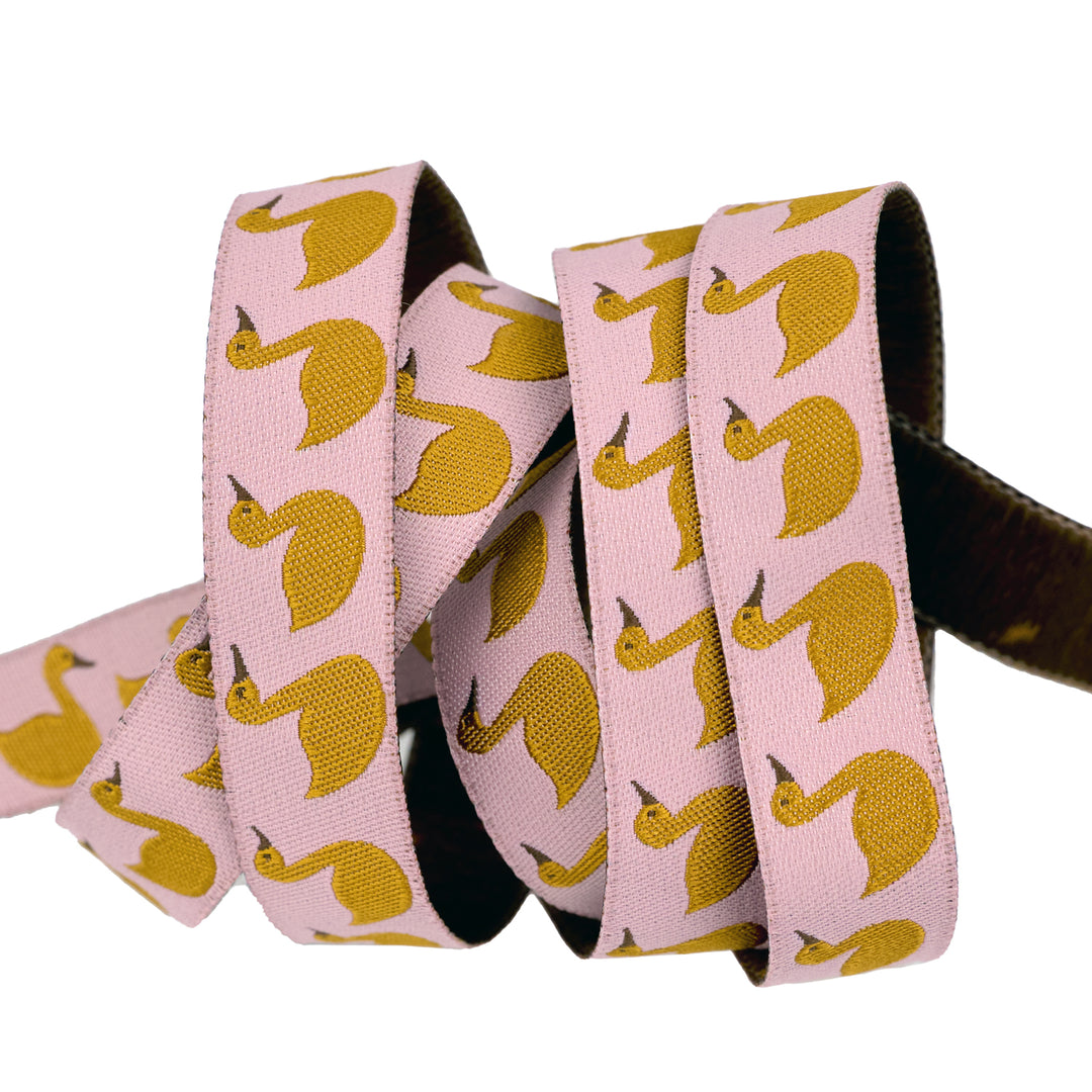Love Letter - Cygnet in Gold 5/8" - by Lizzy House - 15 Yard Spool