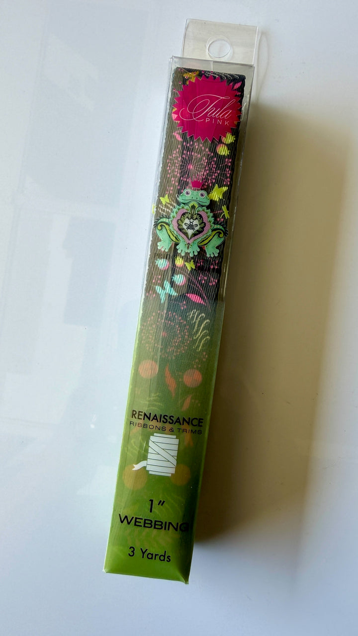 Prince Charming Deja Vu - Dandelion WEBBING - 1" width - by Tula Pink - 3 Yard Pack