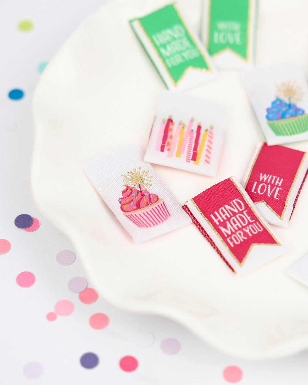 Happy Birthday - Woven Label Pack - 8 PACK