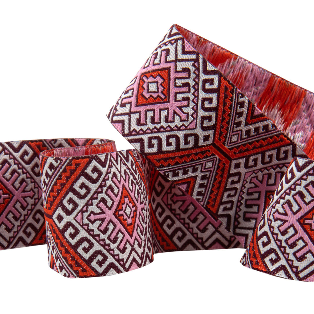 Orange and Pink Camel Blanket by Amy Butler
