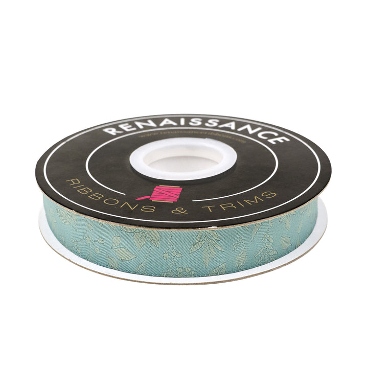Montana Bloom - Boho Springs in Blue - 7/8" width - by Cate and Rainn - 15 Yard Spool