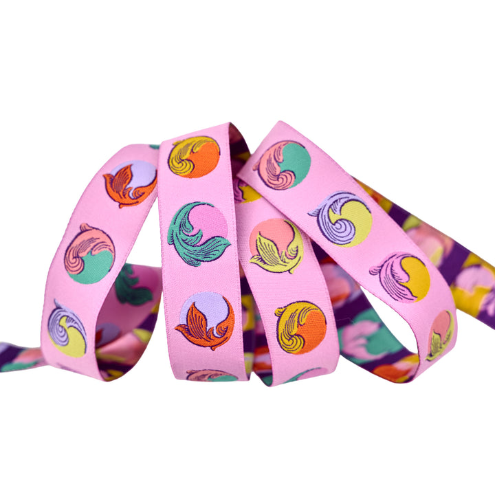 Legendary - Gumballs in Wild Orchid - 7/8" width - by Tula Pink - 15 Yard Spool (Preorder)