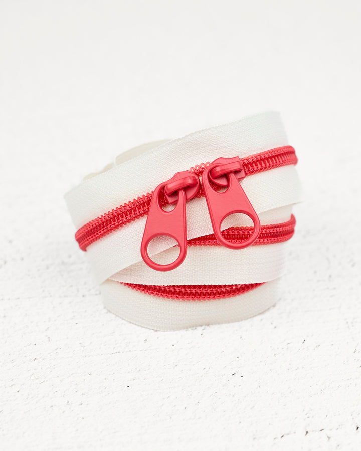 Coral Kiss - Handbag Zipper - Renaissance Ribbons