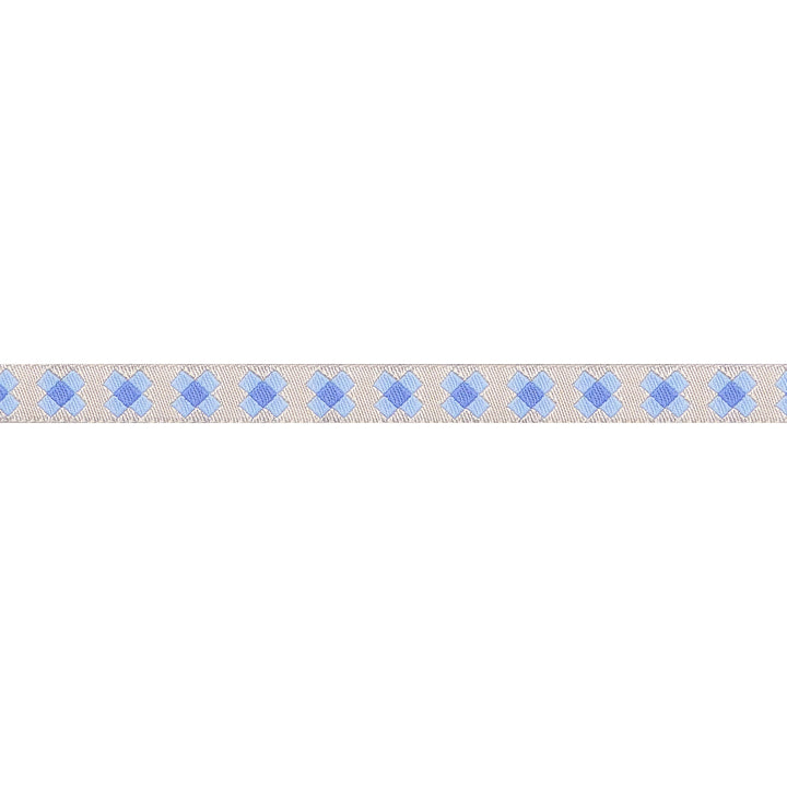 Patchwork in Blue - 3/8" width - Meadow - 15 Yard Spool