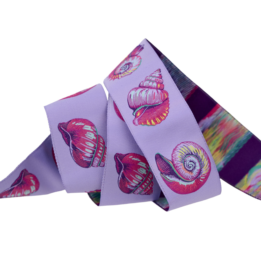 Floral Reef - Lil Shelly in Ultraviolet - 1-1/2" width - by Tula Pink - 15 Yard Spool
