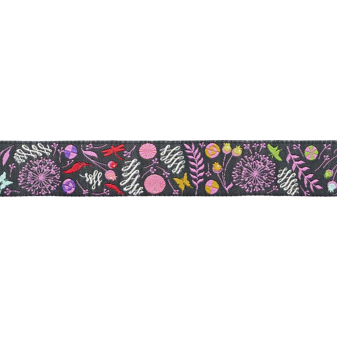 Prince Charming Deja Vu - Dandelion in Licorice - 7/8" width - by Tula Pink - 15 Yard Spool