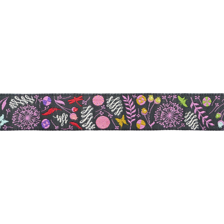 Prince Charming Deja Vu - Dandelion in Licorice - 7/8" width - by Tula Pink - 15 Yard Spool