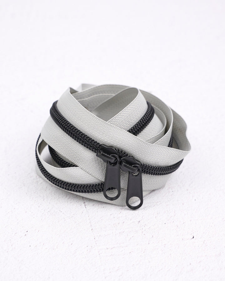 Smoke - Handbag Zipper - Renaissance Ribbons
