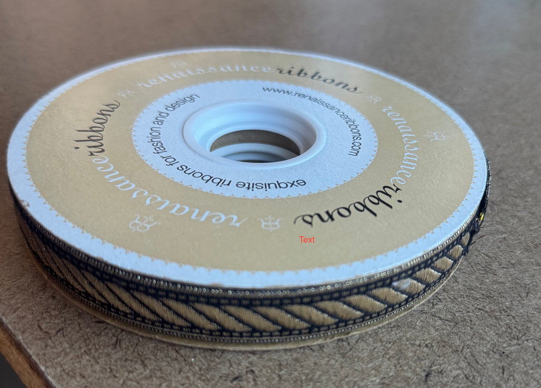 Metallic black rope - 5/8" - by the yard