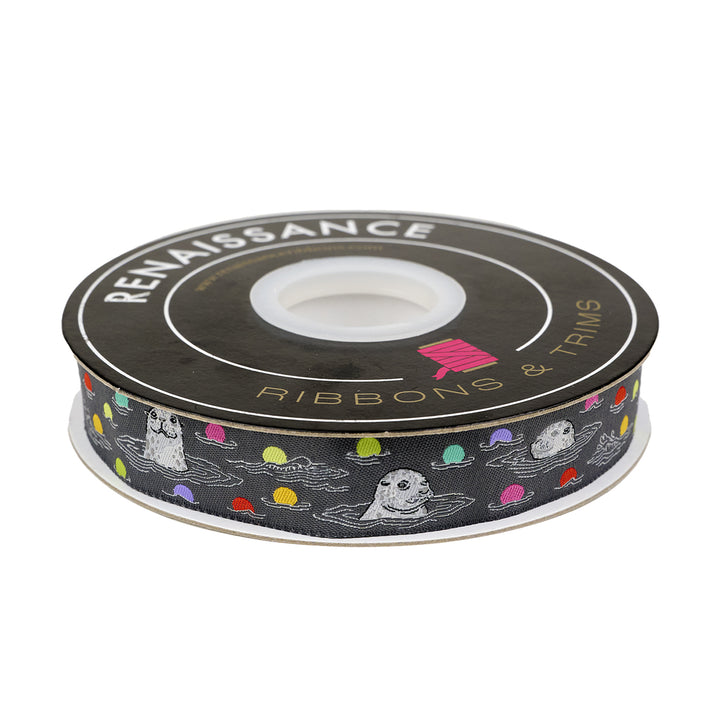 Graywork - Seal the Deal in Carbon - 7/8" width - by Tula Pink - 15 Yard Spool
