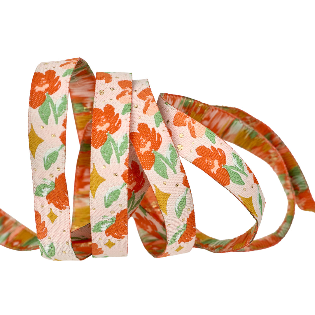 Poppy Night - Twinkle in Day - 1/2" wdith - by Renaissance Ribbons - 15 Yard Spool