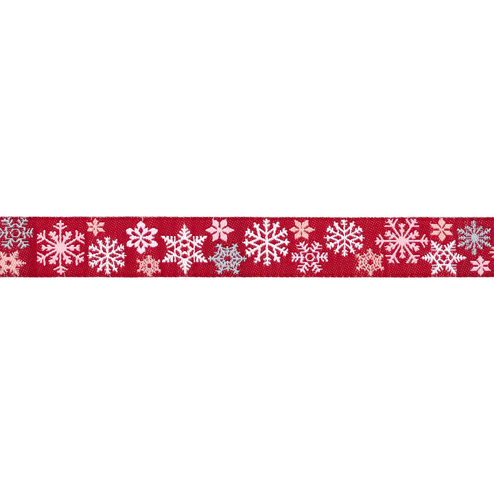 Mistletoe and Holly - Sweet Snowflakes - 5/8" width - by Beverly McCullough - 15 Yard Spool