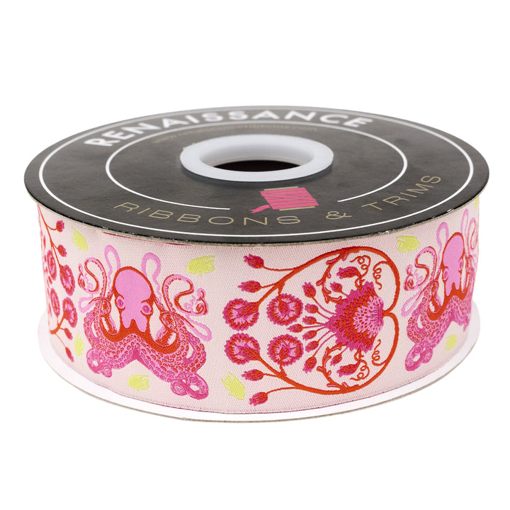 Floral Reef - Octogarden in Coralline - 1-7/8" width - by Tula Pink - 15 Yard Spool