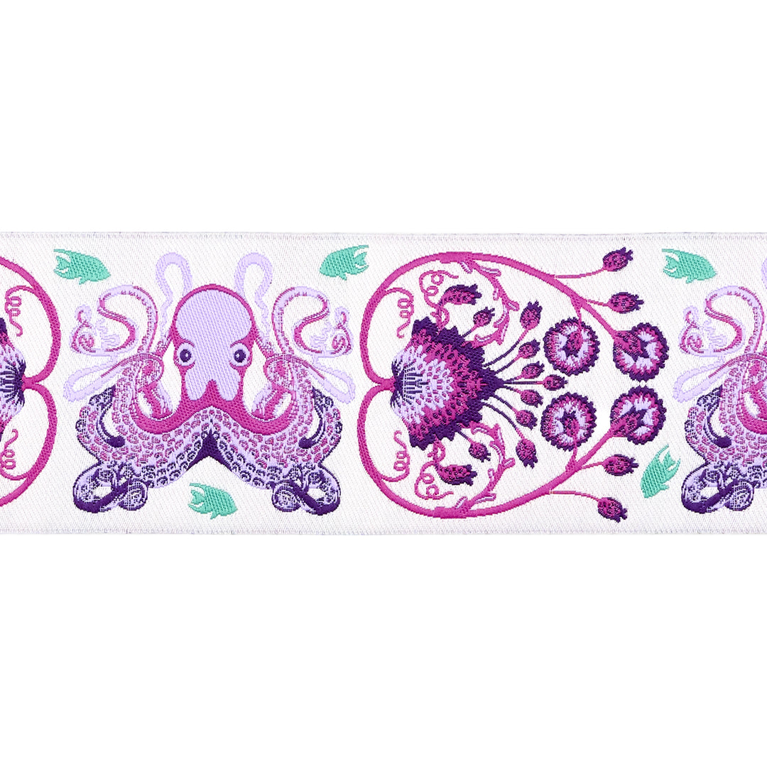 Floral Reef - Octogarden in Ultraviolet - 1-7/8" width - by Tula Pink - 15 Yard Spool