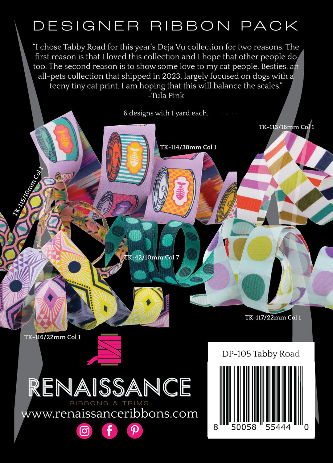 Tula Pink - Tabby Road Deja Vu - Designer Pack - PRO 3 PK