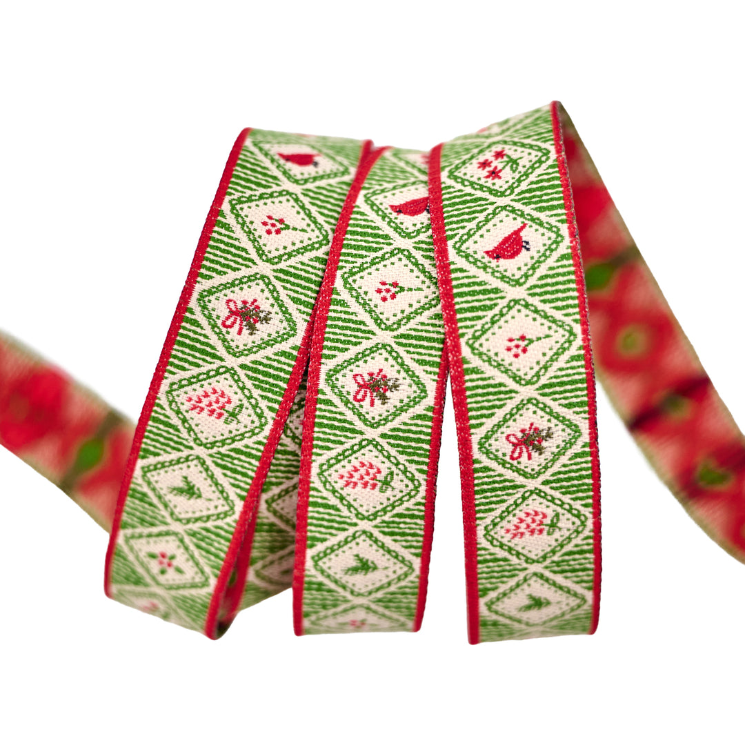 Holiday Cheer - Holiday Charm - 5/8" width - by Stacy Iest Hsu - 15 Yard Spool