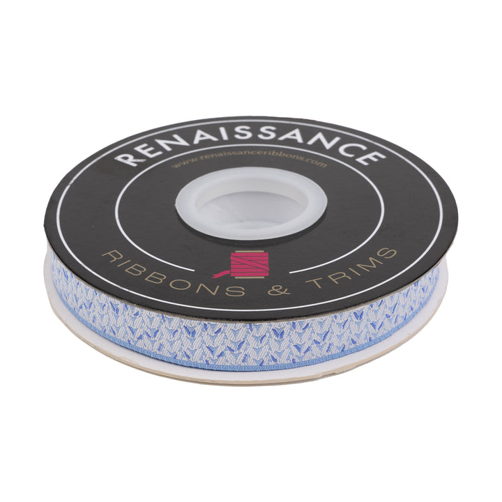 Intertwined in Blue - 5/8" width - Meadow - 15 Yard Spool