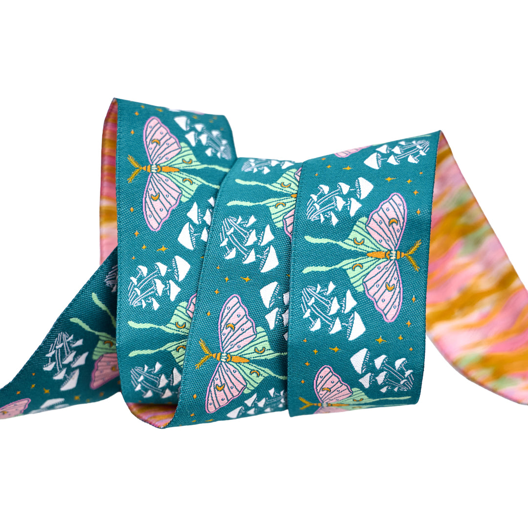 Celestial Garden - Moonlit Moth - 1-1/2" width - by Alexandra Bordallo - 15 Yard Spool