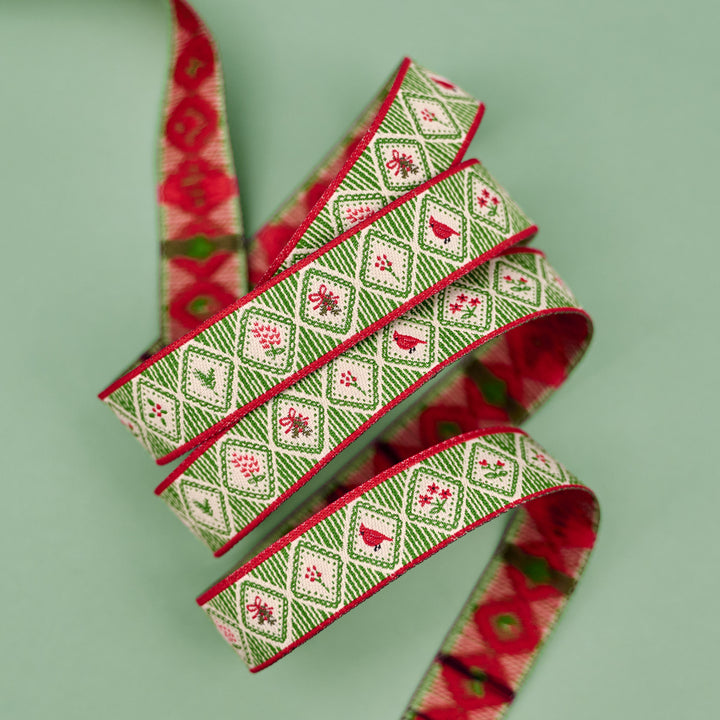 Holiday Cheer - Holiday Charm - 5/8" width - by Stacy Iest Hsu - 15 Yard Spool