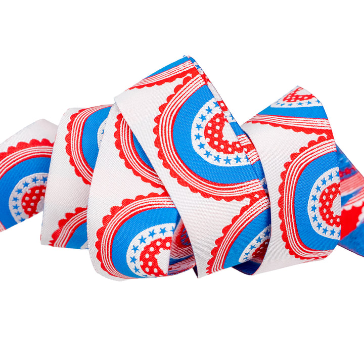 250th Birthday - Flag Swag - 1-1/4" width - by Renaissance Ribbons - 15 Yard Spool