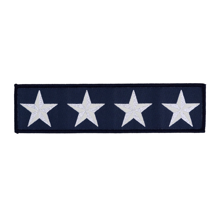 High Flight - 4 Star in Navy - by Sarah Thomas - 38x149mm - Iron-On Applique Patch -  3 Pack