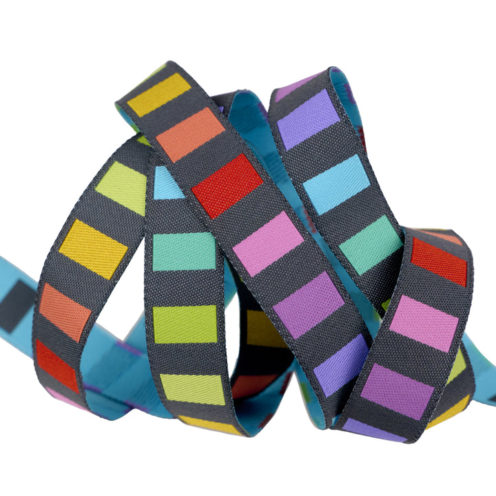 Graywork - Disco Stripe in Carbon - 5/8" width - by Tula Pink - 15 Yard Spool