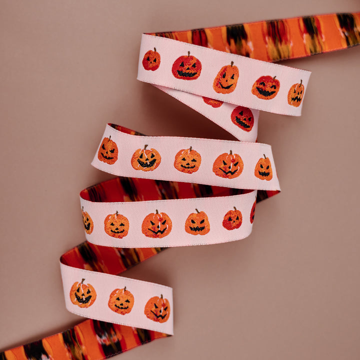 Enshadow - Pumpkin Parade in Orange - 7/8" width - by Katarina Roccella - 15 Yard Spool
