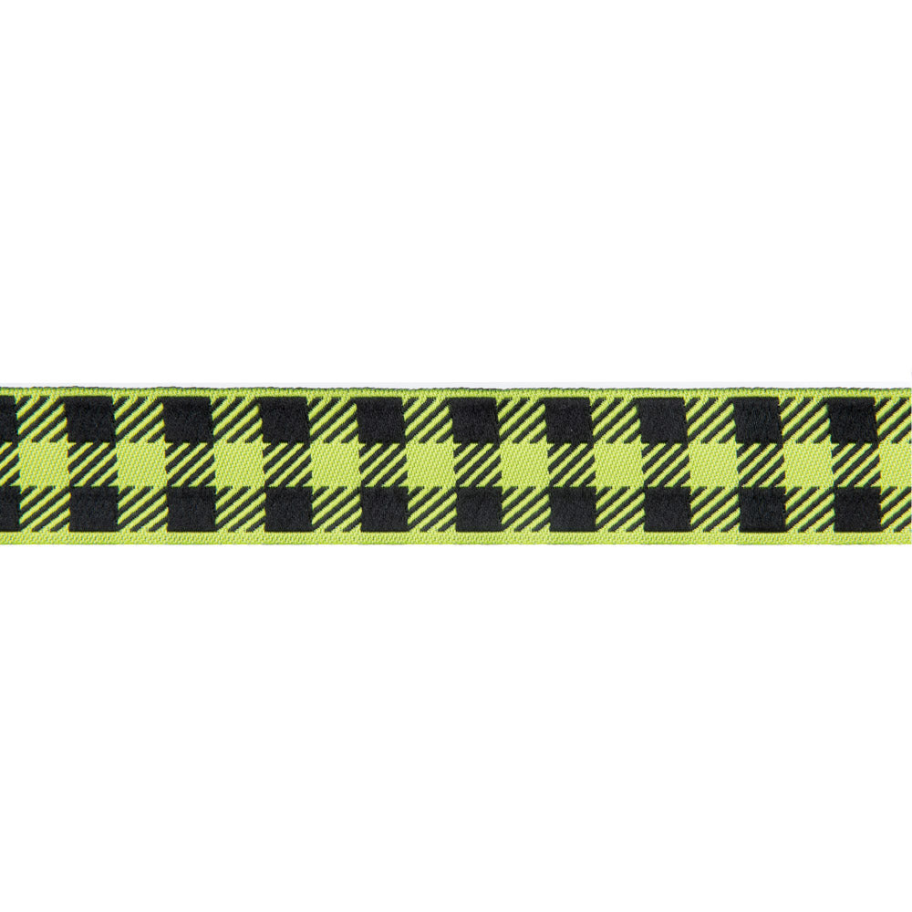 Gingham Apple Green and Black-7/8"