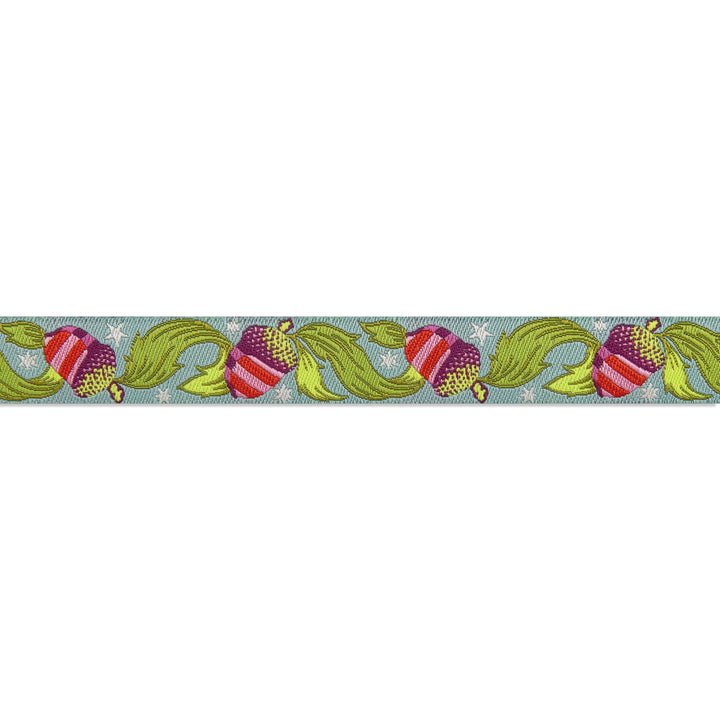 Oh Nuts! Aqua 5/8"-Glimmer Tula Pink Tiny Beasts