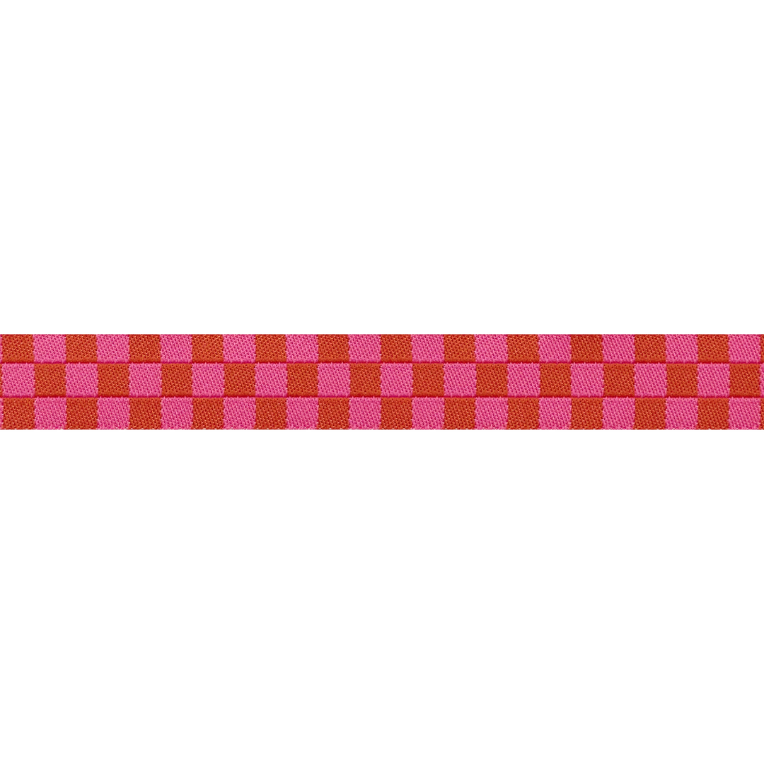 Mixtape - Checker in Cayenne - 5/8" - by Alexia Abegg - 15 Yard Spool