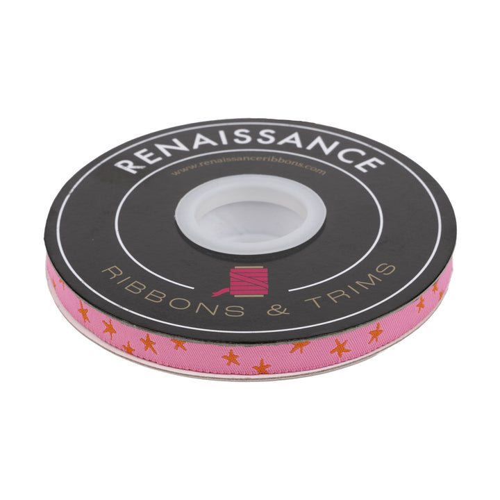 Mixtape - Starry in Vivid Pink - 3/8" - by Alexia Abegg - 15 Yard Spool
