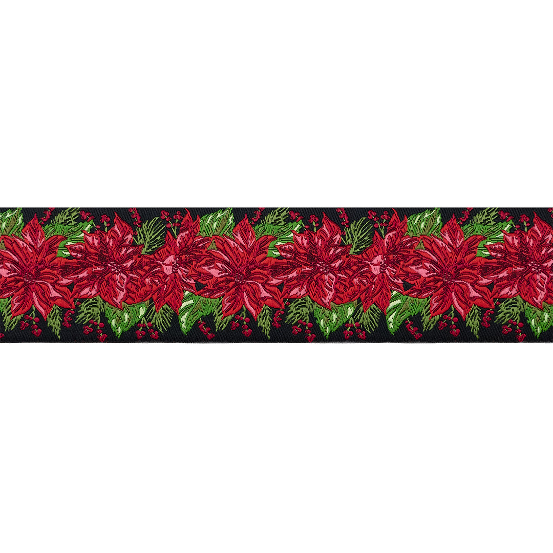 Holiday Cheer - Vintage Poinsettia - 1-1/4" width - by Stacy Iest Hsu - 15 Yard Spool