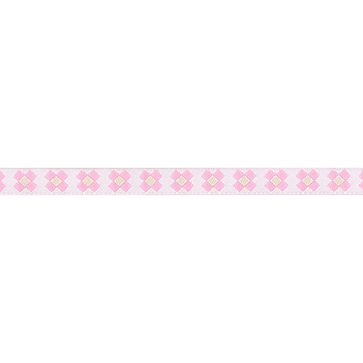 Patchwork in Pink - 3/8" width - Meadow - 15 Yard Spool
